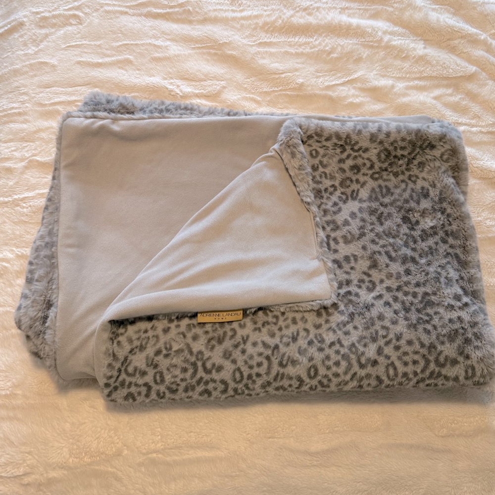 Adrienne Landau Luxury Faux Fur Throw